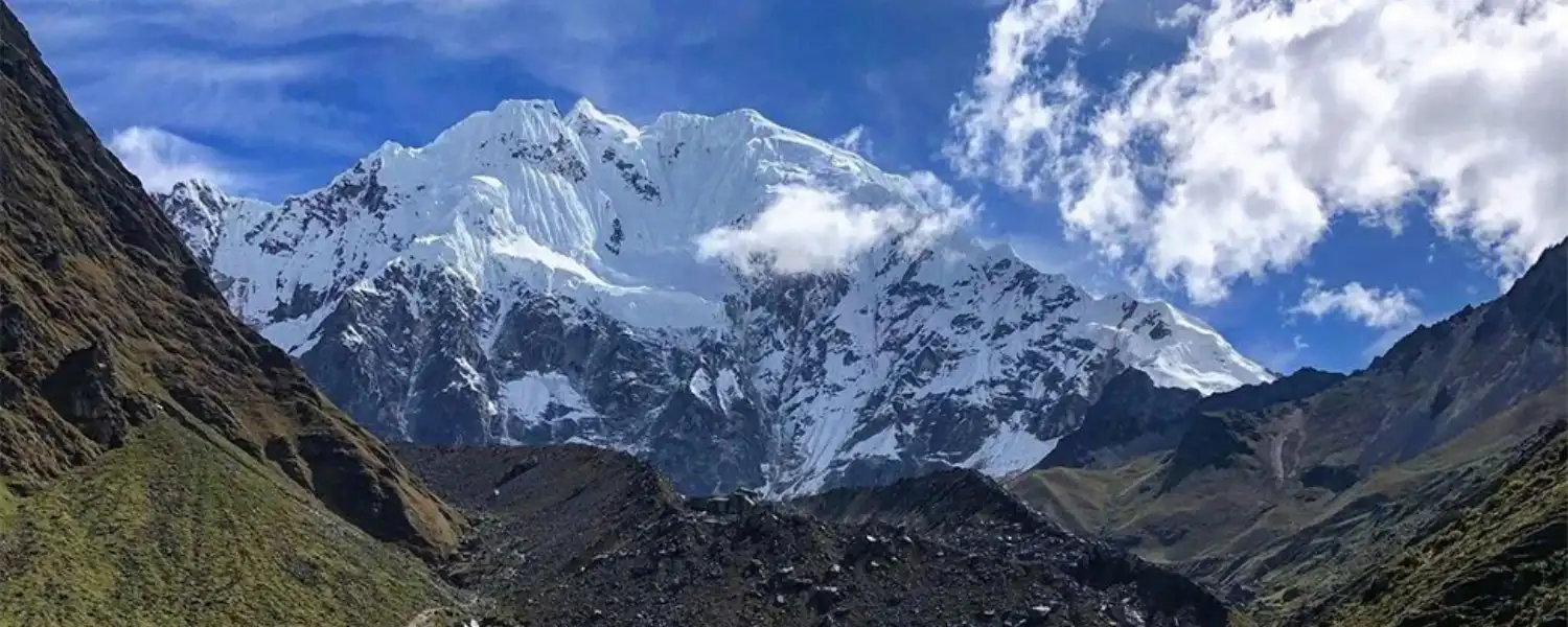 Imposing Salkantay Snowy Mountains
